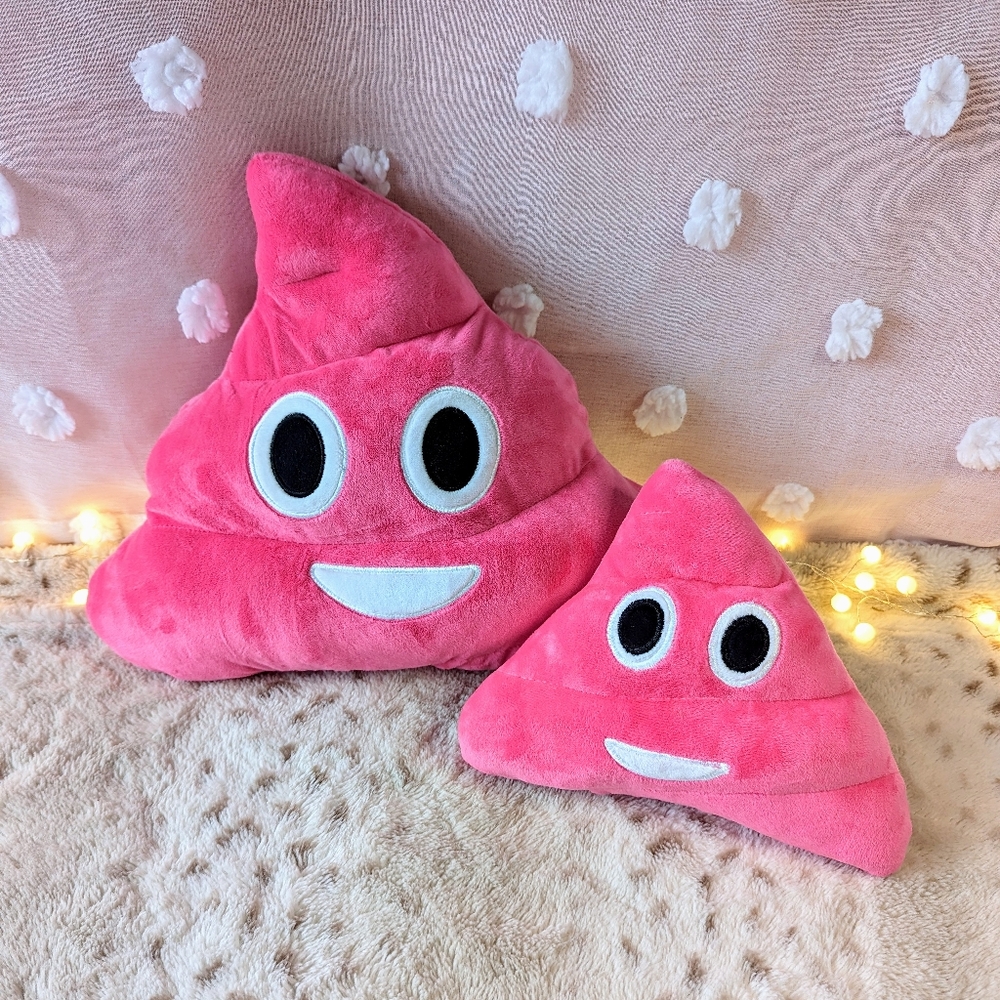 Pink Poop Emoji Plushie Set